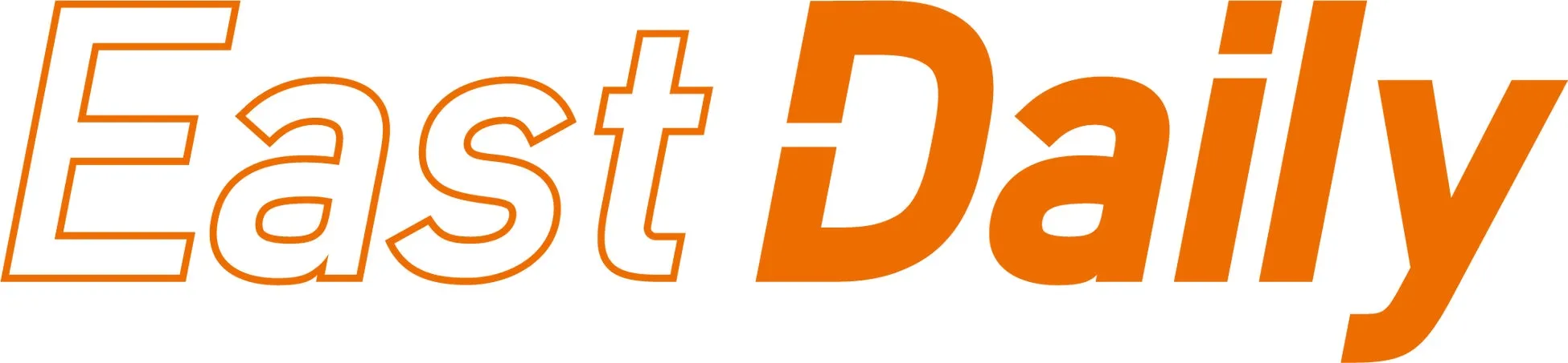 「East Daily」という文字がオレンジ色でデザインされたロゴ